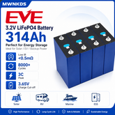 4pcs EVE Grade A 3.2V 314Ah LiFePO4 Battery Eve-MB31 DIY 12V 24V Off road off grid Inverter Solar storage Wind energy NO TAX