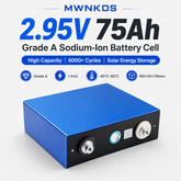 MWNKDS 2.95V 75Ah Sodium-Ion Battery Cell Grade A Rechargeable Sodium-Ion Cell | 6000+ Cycles | For Solar Energy Storage & DIY Battery Packs