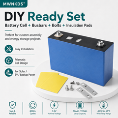 MWNKDS® 4pcs 3.2V 166Ah / 170Ah LiFePO4 Battery Cell Large Capacity DIY Prismatic Cell for Solar Energy Storage, EV, Scooter and Backup Power