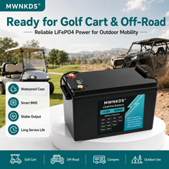 MWNKDS® 12.8V 200Ah LiFePO4 Battery Deep Cycle Lithium Iron Phosphate Battery for RV, Camper, Golf Cart, Off-Road, Solar and Backup Power
