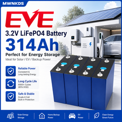 4pcs EVE Grade A 3.2V 314Ah LiFePO4 Battery Eve-MB31 DIY 12V 24V Off road off grid Inverter Solar storage Wind energy NO TAX