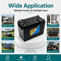 MWNKDS 12.8V 340Ah LiFePO4 Battery 4S1P Deep Cycle Lithium Iron Phosphate Battery For Campers, Golf Cart, Off-Road, Off-Grid Solar, Home Energy Storage & Backup Power