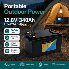 MWNKDS 12.8V 340Ah LiFePO4 Battery 4S1P Deep Cycle Lithium Iron Phosphate Battery For Campers, Golf Cart, Off-Road, Off-Grid Solar, Home Energy Storage & Backup Power