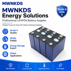 MWNKDS 4PCS 3.2V 150Ah LiFePO4 Battery Cell Lithium Iron Phosphate Rechargeable Cells for DIY Battery Pack, Solar Energy Storage, RV, Marine & Backup Power