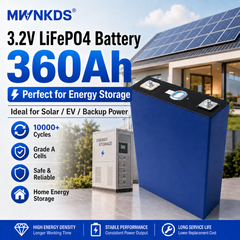 4pcs 3.2V 360Ah LiFePO4 Battery Cell Grade A Prismatic Cell | 10000+ Cycles | Perfect for Energy Storage Ideal for Solar / EV / Backup Power