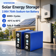 MWNKDS 2.95V 75Ah Sodium-Ion Battery Cell Grade A Rechargeable Sodium-Ion Cell | 6000+ Cycles | For Solar Energy Storage & DIY Battery Packs