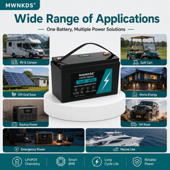 MWNKDS® 12.8V 160Ah LiFePO4 Battery Deep Cycle Lithium Iron Phosphate Battery for RV, Camper, Golf Cart, Off-Road, Off-Grid Solar and Backup Power