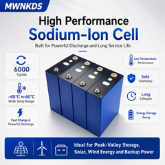 MWNKDS 4pcs 2.95V 230Ah Sodium-Ion Battery Cell Grade A High Capacity Rechargeable Sodium-Ion Cell For Solar Energy Storage, RV, Yacht, Marine, Home Backup & DIY Battery Pack