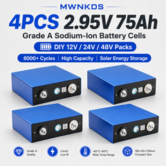 MWNKDS 2.95V 75Ah Sodium-Ion Battery Cell Grade A Rechargeable Sodium-Ion Cell | 6000+ Cycles | For Solar Energy Storage & DIY Battery Packs