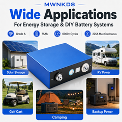 MWNKDS 2.95V 75Ah Sodium-Ion Battery Cell Grade A Rechargeable Sodium-Ion Cell | 6000+ Cycles | For Solar Energy Storage & DIY Battery Packs