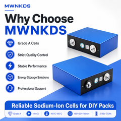 MWNKDS 2.95V 75Ah Sodium-Ion Battery Cell Grade A Rechargeable Sodium-Ion Cell | 6000+ Cycles | For Solar Energy Storage & DIY Battery Packs