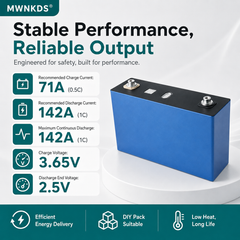 MWNKDS® 4pcs 3.2V 166Ah / 170Ah LiFePO4 Battery Cell Large Capacity DIY Prismatic Cell for Solar Energy Storage, EV, Scooter and Backup Power
