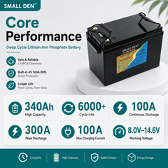 MWNKDS 12.8V 340Ah LiFePO4 Battery 4S1P Deep Cycle Lithium Iron Phosphate Battery For Campers, Golf Cart, Off-Road, Off-Grid Solar, Home Energy Storage & Backup Power