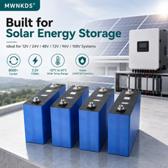 MWNKDS® 4pcs 3.2V 166Ah / 170Ah LiFePO4 Battery Cell Large Capacity DIY Prismatic Cell for Solar Energy Storage, EV, Scooter and Backup Power