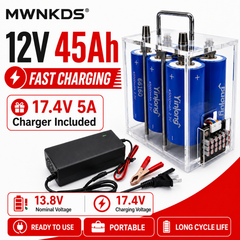 Yinlong 66160 6S1P Battery Pack | Transparent Portable Case | 17.4V 5A Charger Included For Car Start, Outdoor Power, RV, Marine, Solar Storage, Backup Power & DIY Projects